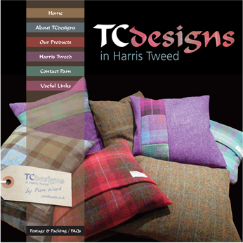 Harris Tweed cushions by Pam Ward